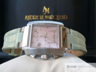 Andre Le Marquand Chronograph Mother of Pearl Dial Womens Watch