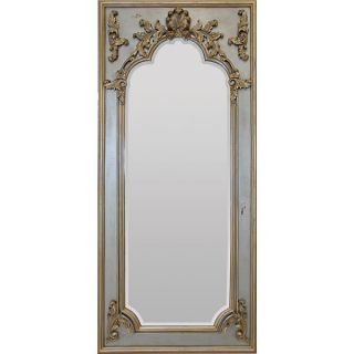 Mirror French Inspired Smoke Silver Ice Finish Martelle Over 6