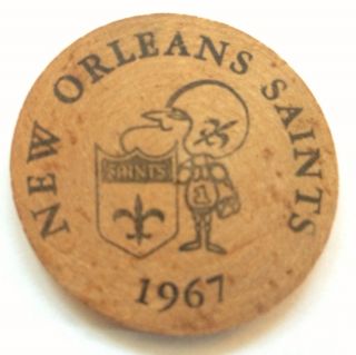 1967 67 New Orleans Saints Vintage Old First Season Wooden Wood