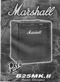 Marshall Park B25 MKII Bass Guitar Amp Manual