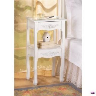 Simply White Marseilles Country French Styling Accent, Night Stand End