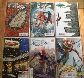  SPIDER MAN 700 COMPLETE VARIANT SET 6 MIDTOWN CAMPBELL RAMOS MARTIN