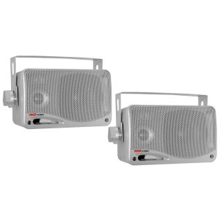 Marine Audio PLMR24S New 3 5 200W 3 Way Weatherproof Silver Speaker