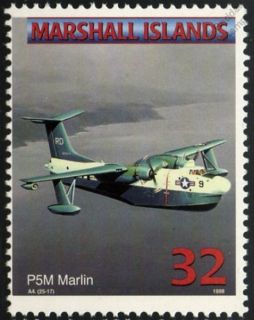 US Navy Martin P 5 P5M Marlin Flying Boat Seaplane Aircraft Mint Stamp