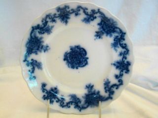 Flow Blue Upper Hanley Pottery Martha Pattern Plate