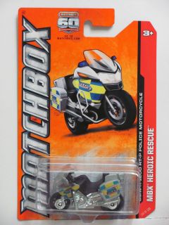 Matchbox 2012 MBX Heroic Rescue BMW R 1200 RT P Police Motorcycle