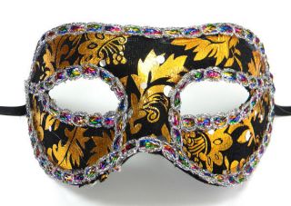 Black Gold Vintage Masquerade Costume Fancy Dress Mask