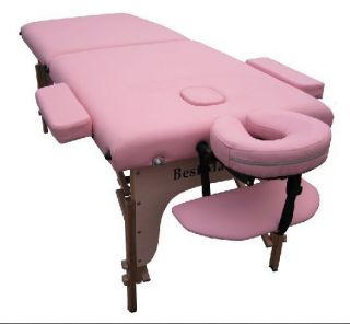 Bestmassage Pink 77L 3 Pad Portable Massage Table