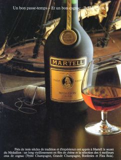 Martell VSOP Cognac Sailing Vintage 1980 Print Ad