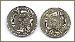 Dream Martin Luther King United We Stand Caesar Chavez Coin