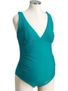 Old Navy Maternity Blue Ruched One Piece Swimsuit S