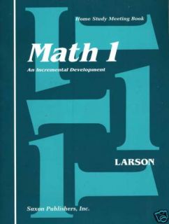 Saxon Math 1 Meeting Book First Edition Grade 1 by Saxon Publishing