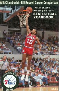 1987 88 Philadelphia 76ers Media Guide Maurice Cheeks