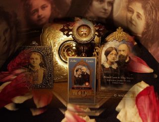 BLESSED LOUIS AND ZELIE MARTIN ST THERESE PARENTS TOUCHED LAMINATED