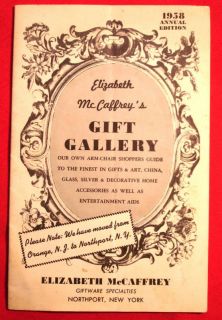 Elizabeth McCaffreys Gift Gallery Vintage 1958 Catalog