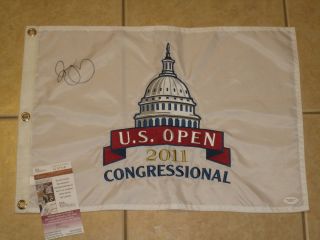 Rory McIlroy Signed 2011 US Open PGA Tour Golf Flag JSA Congressional