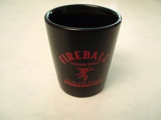 One New Fireball Whiskey Ceramic Shot Glass Letter E