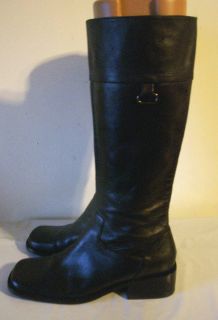 Womens Me Too Leslie Black Nice Leather Riding Boots Womens Sz 8 1 2
