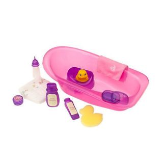 You Me Bath Tub for 16Baby Dolls Includes Accessories Rubb Pink Tub