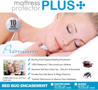 Mattress Protector Bed Bug Mite Encasement Cover King