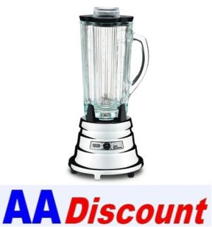 NEW WARING CHROME BASE BAR BLENDER W/ 40 OZ GLASS CONTAINER TOGGLE
