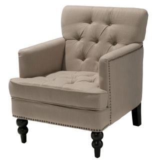 Medford Beige Fabric Club Chair