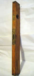 26 Antique Baker McMillen Cherry Wood Eclipse Level Tool Brass Bound