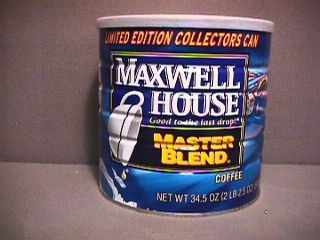 MAXWELL HOUSE COFFEE CAN LIMITED EDITION COLLECTORS CAN MARK MARTIN
