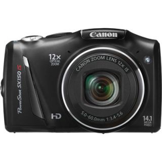 Canon PowerShot SX150 Is 14 1 MP Digital Camera Black
