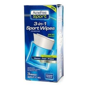 Medical Acnefree Sport 3 in 1 Sport Wipes Acne Medication 24 Ea