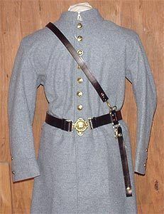 Confederate Officers Sword Belt w Hangers