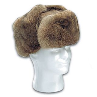Yukon Hats New Bomber Trooper Hat Soft Brown Rabbit Fur Fine Gentleman