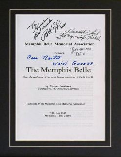 Memphis Belle B 17 Flying Fortress Crew Autograph Print