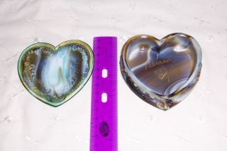 Boyd Glass Slag Vintage Covered Heart Jewelry Box Signed by Bernard
