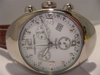 Franchi Menotti Mens Swiss Chronograph Watch fm 012213 02 White Dial