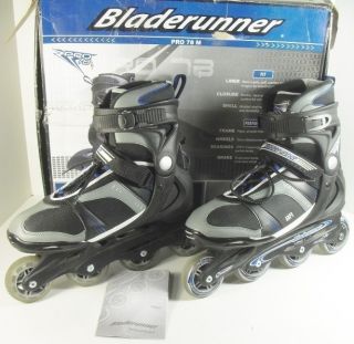 Bladerunner Pro 78 Black Blue Inline Mens Rollerblades 12 M