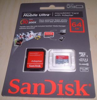 SanDisk 64GB Micro SDXC Memory for Samsung Galaxy S3 s 3 SIII s III