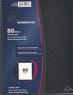 Ultimate Business Pad 80 Sheets College Ruled New