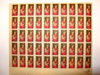 Christmas Memling Gallery of Art 5 Cent Postage Stamp Full Sheet Scott