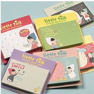 Cute Mood Girl Sticky Memo Pads Post It Notes 50 Sheets