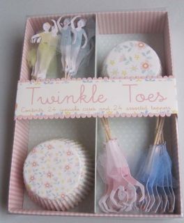 MERI MERI Boxed Ballet Cupcake Toppers Decorations Twinkle Toes