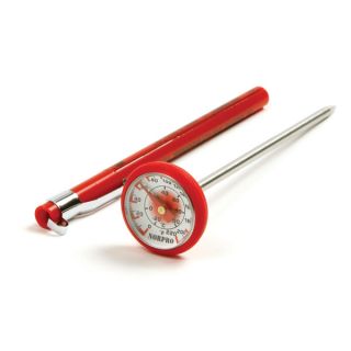 NORPRO 5970 INSTANT READ MEAT THERMOMETER & CASE RED SILICONE MILK