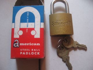 Vintage American Steel Ball Padlock High Security AC20