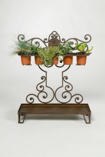Unique Wrought Iron Herb Plant Stand Hand Forged 3167