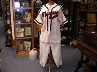 Vtg Antique Baseball Uniform Mequon Wi