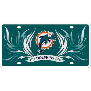 Miami Dolphins License Plate Flames