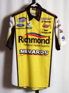 Paul Menard Menards Richmond NASCAR Pit Crew Shirt Race Used Size