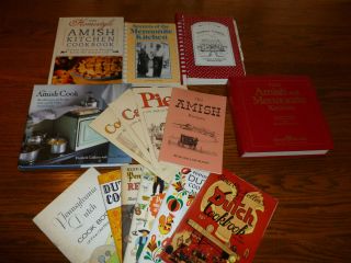 Huge Lot of Amish Mennonite Cooking Cookbooks