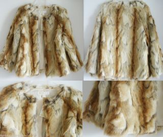 NEW MICHAEL KORS women red fox Fur Coat jacket S 2 designer bolero