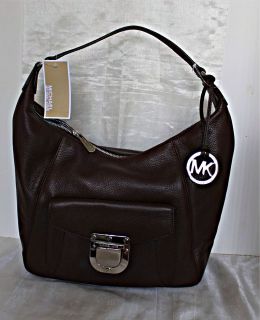 Michael Kors  Riley Large TZ Leather Shoulder Bag Mocha